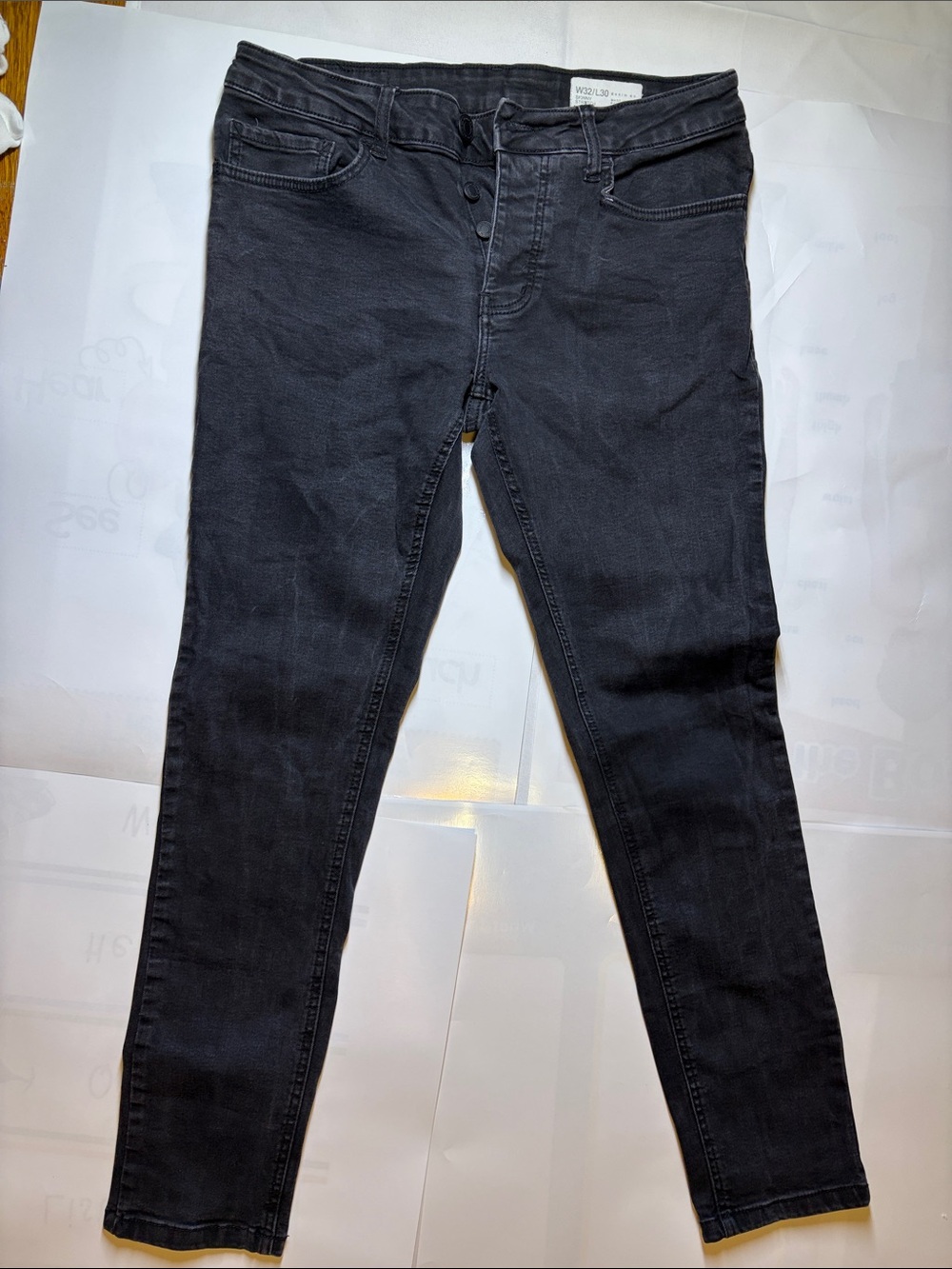 H&M Men's Dark black Slim Chinos